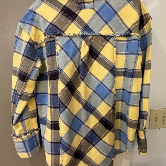 New FREE PEOPLE We The Free Layla Button Down Plaid Flannel Shirt  X-SMALL - Picture 9 of 11